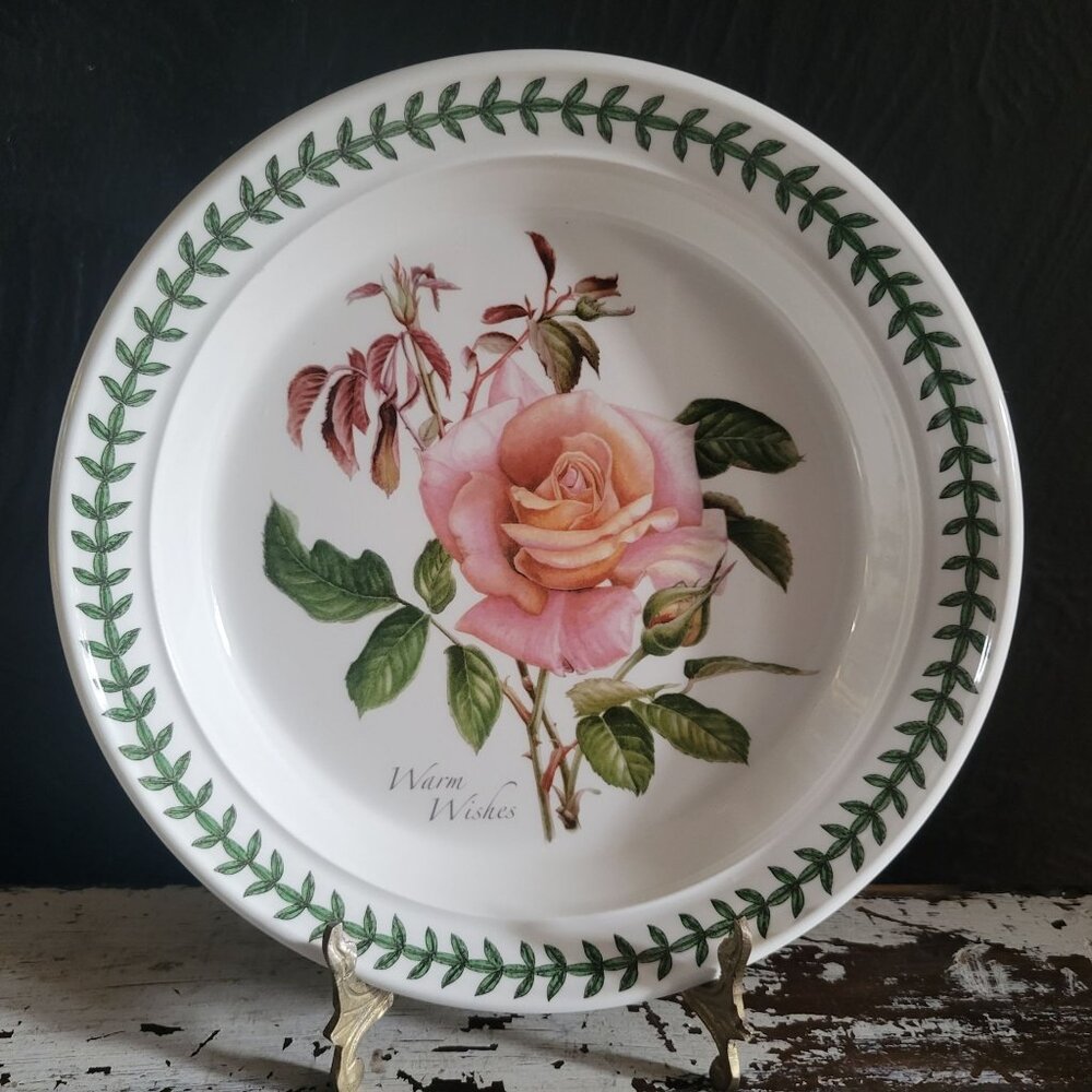 Portmeirion Botanic Roses "Warm Wishes" Salad Plate 8.5"